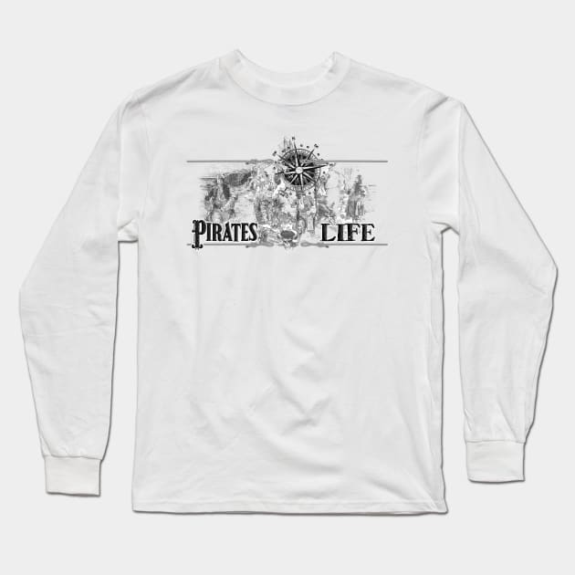 A pirates life Long Sleeve T-Shirt by Joaddo